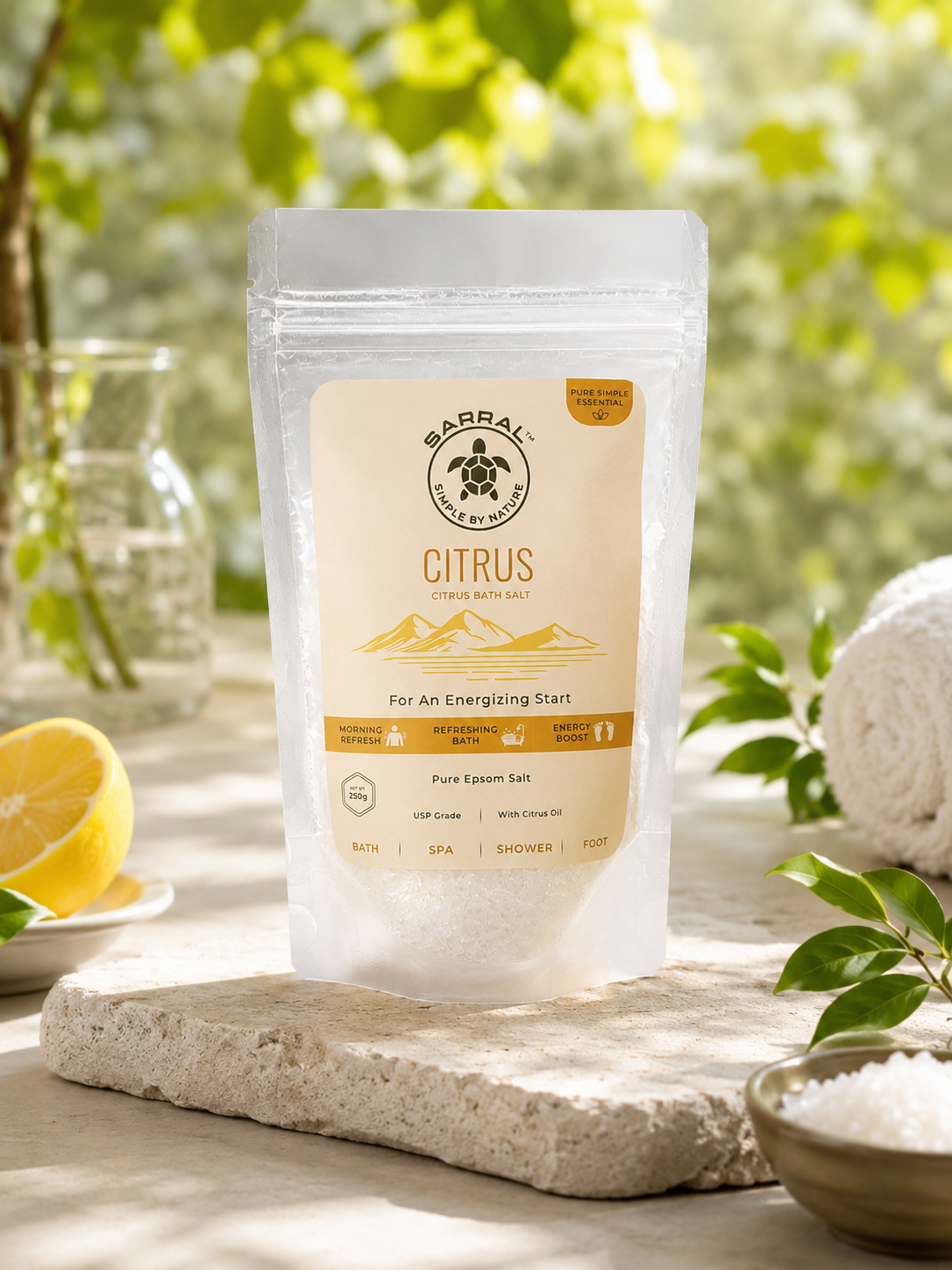 SARRAL Citrus Epsom Salt (USP Grade) 250g
