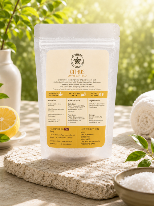 SARRAL Citrus Epsom Salt (USP Grade) 100g