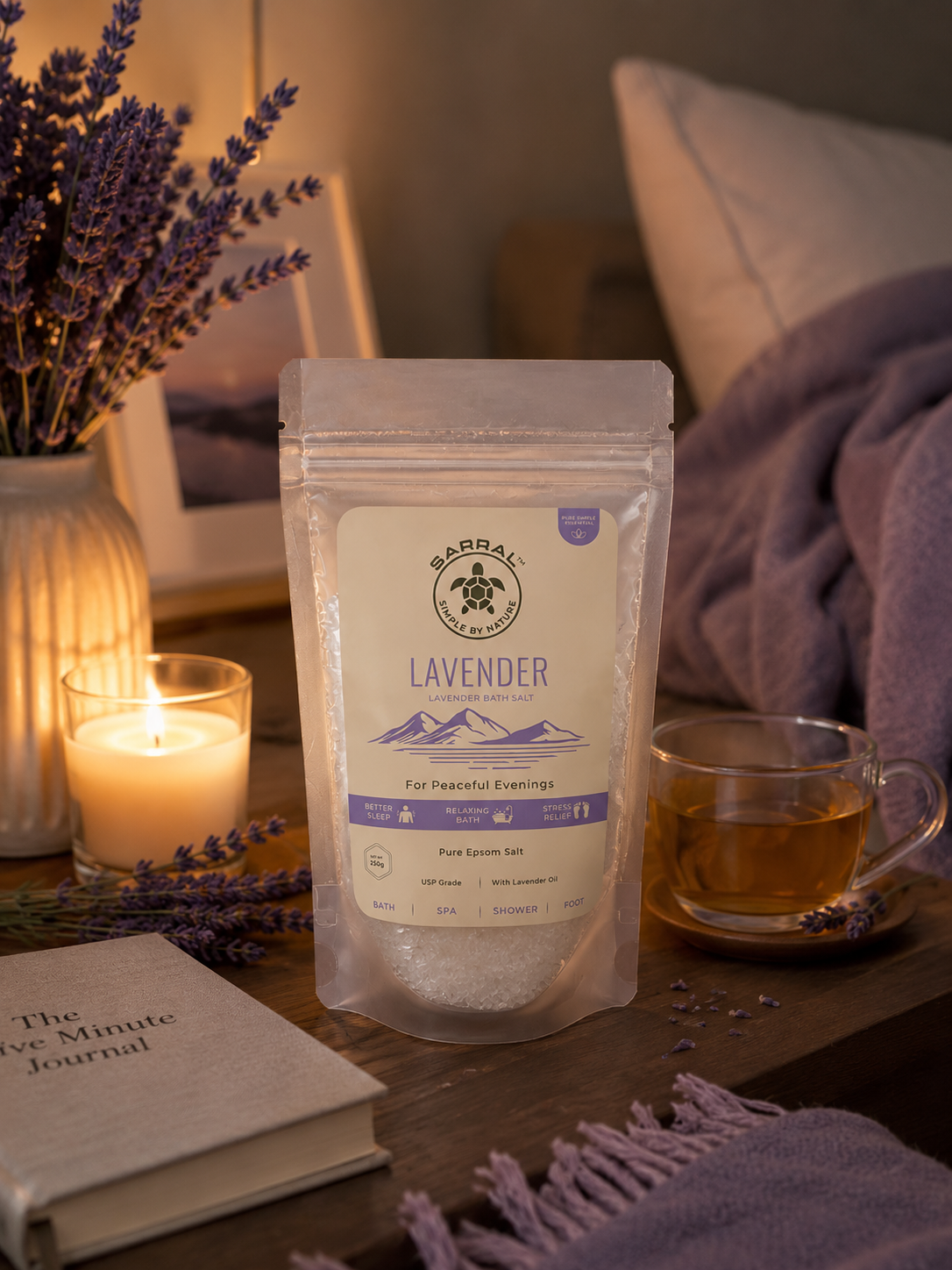 SARRAL Lavender Epsom Salt (USP Grade) 250g