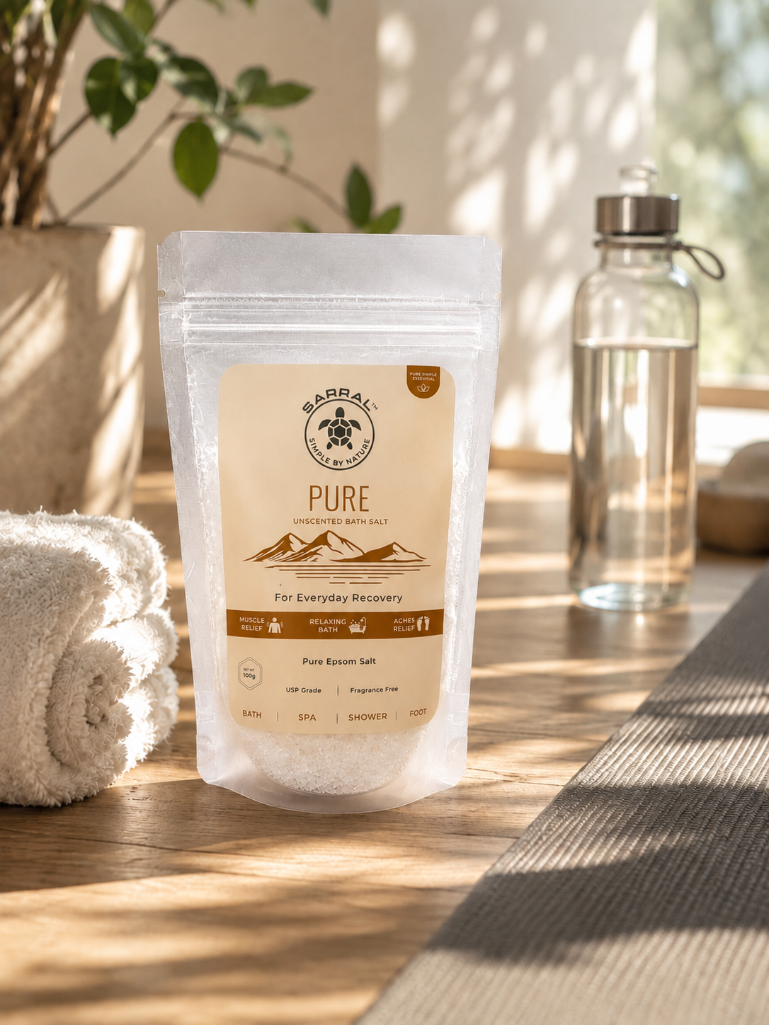 SARRAL Pure Epsom Salt (USP Grade) 100g